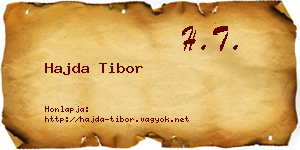 Hajda Tibor névjegykártya